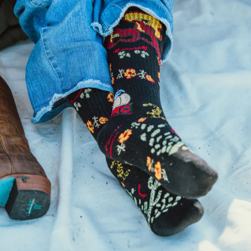 Fringe Nudie Black Boot Socks