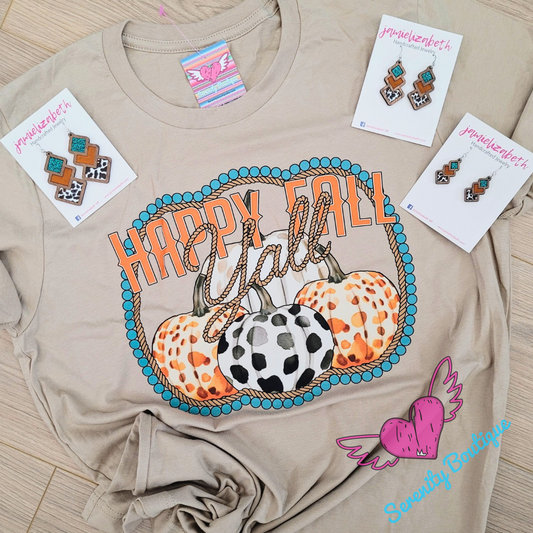 Happy Fall Y'all Pumpkins Tee