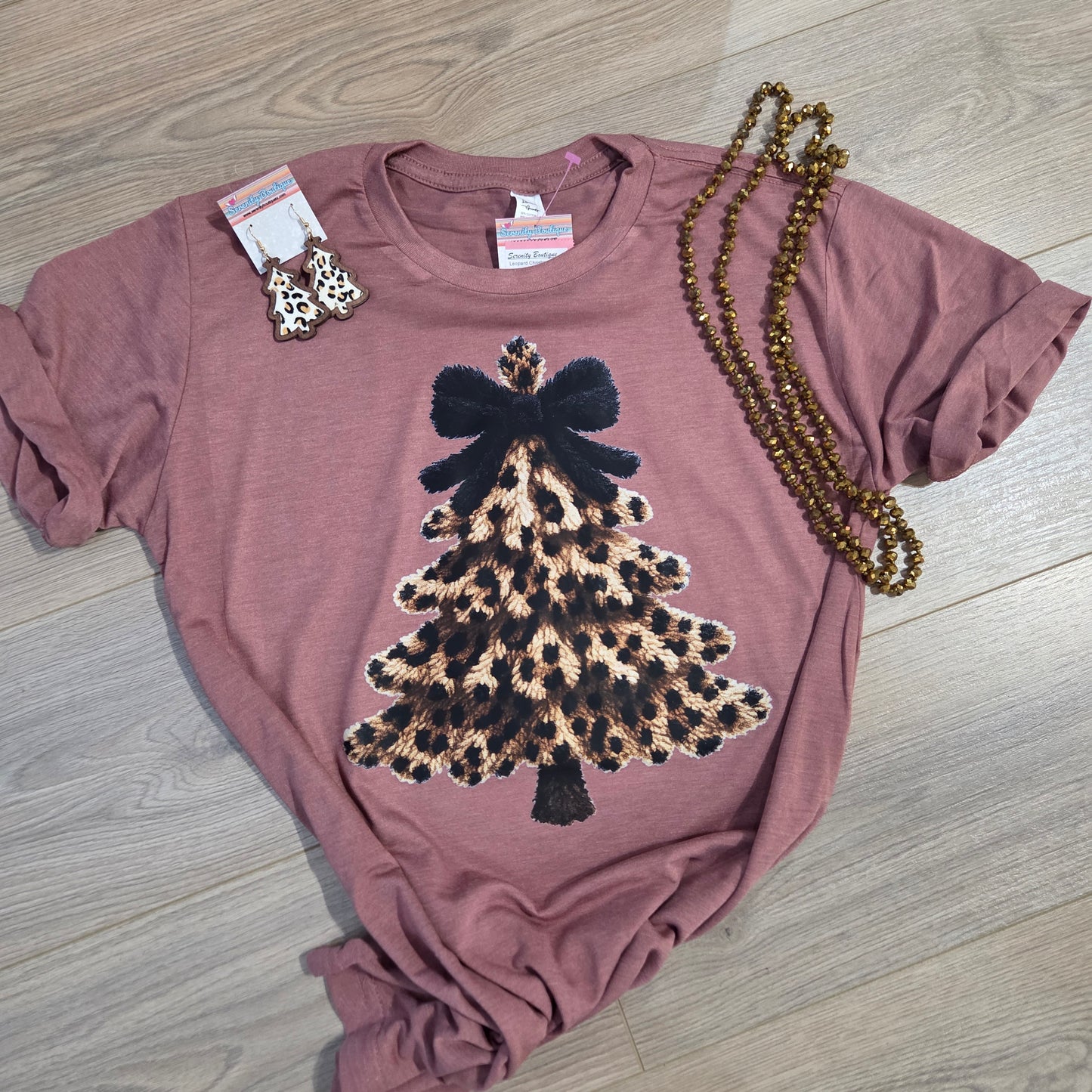 Leopard Christmas Tree Tee
