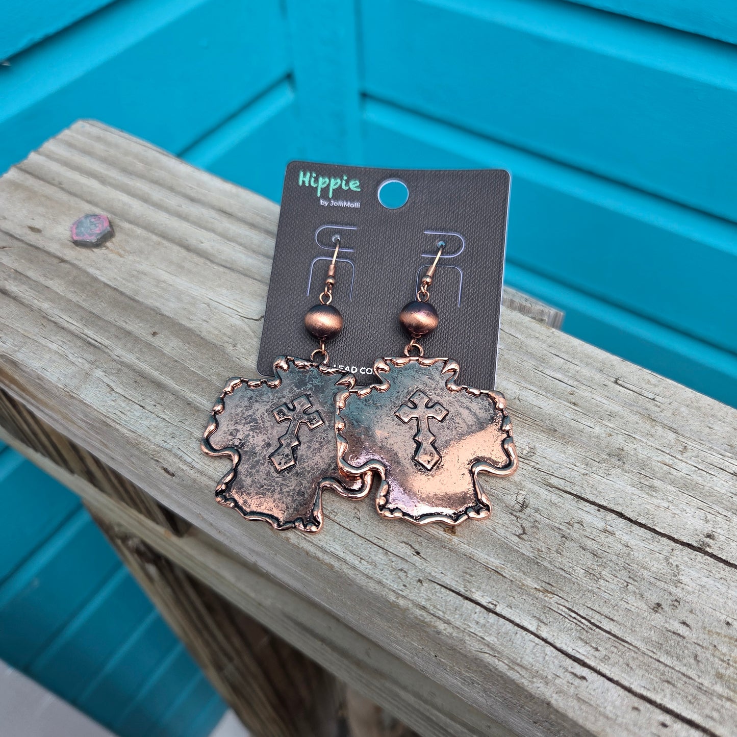 Medallion Cross Earrings