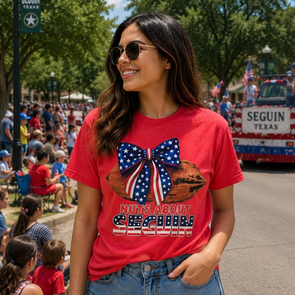 Patriotic Nuts About Seguin Tee