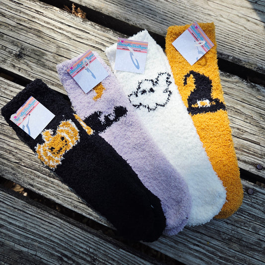Fuzzy Halloween Socks