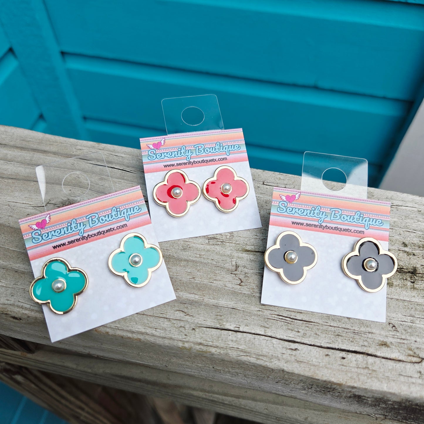 Flower and Pearl Earrings