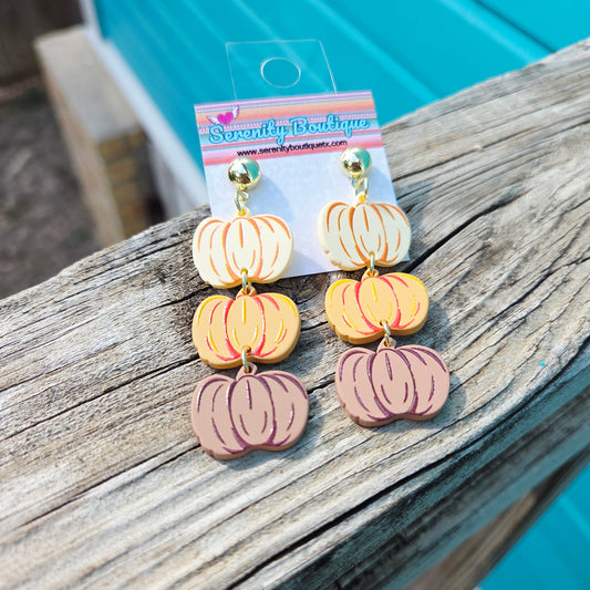Fall Pumpkin Earrings