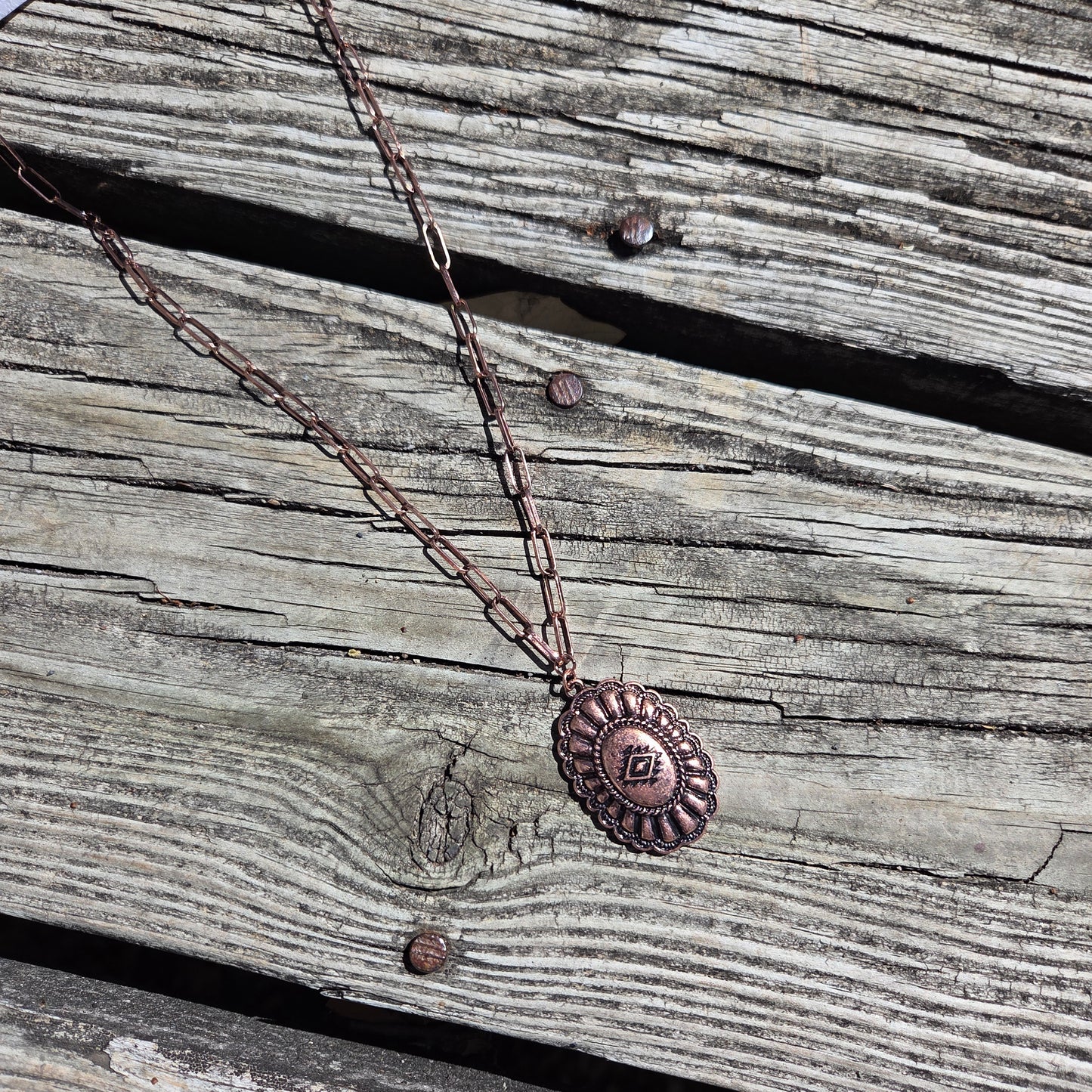 Bronze Aztec Necklace