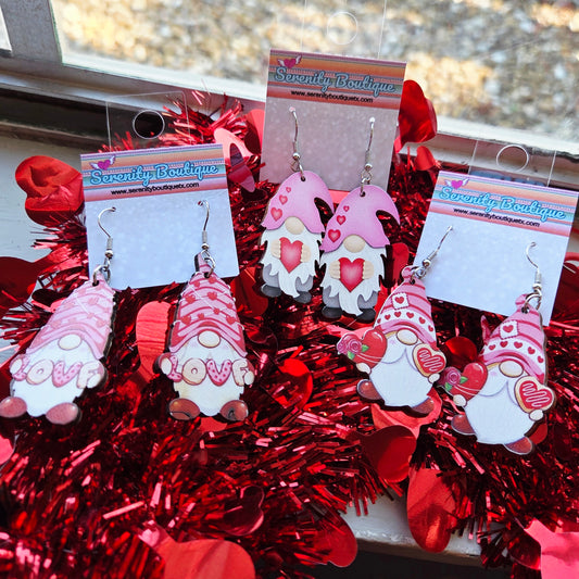 Valentine Gnome Earrings