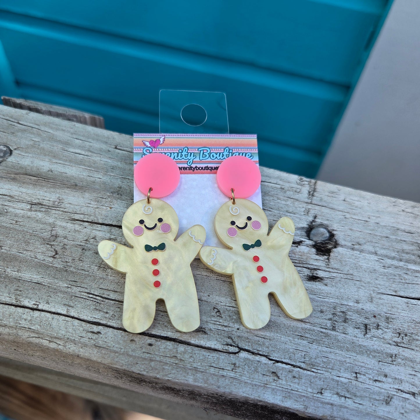 Gingerbread Man Earrings