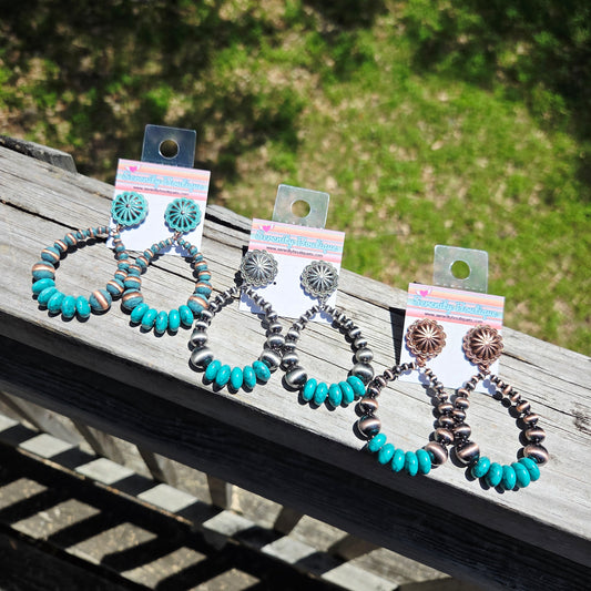 Turquoise on the Range Earrings