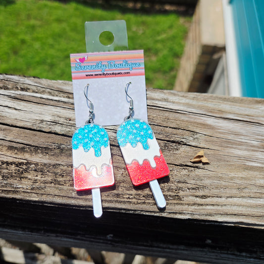Patriotic Popsicle Earrings