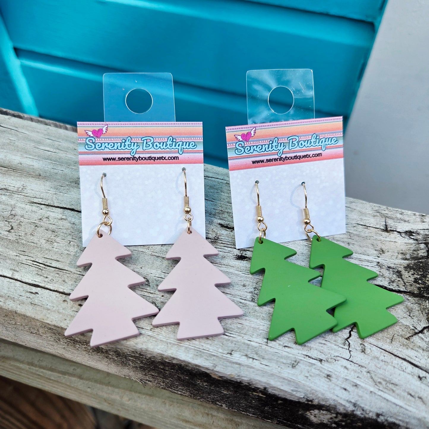 Solid Pine Tree Earrings