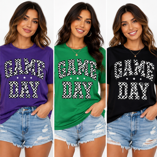 Checkered Game Day Tee (Custom Order)
