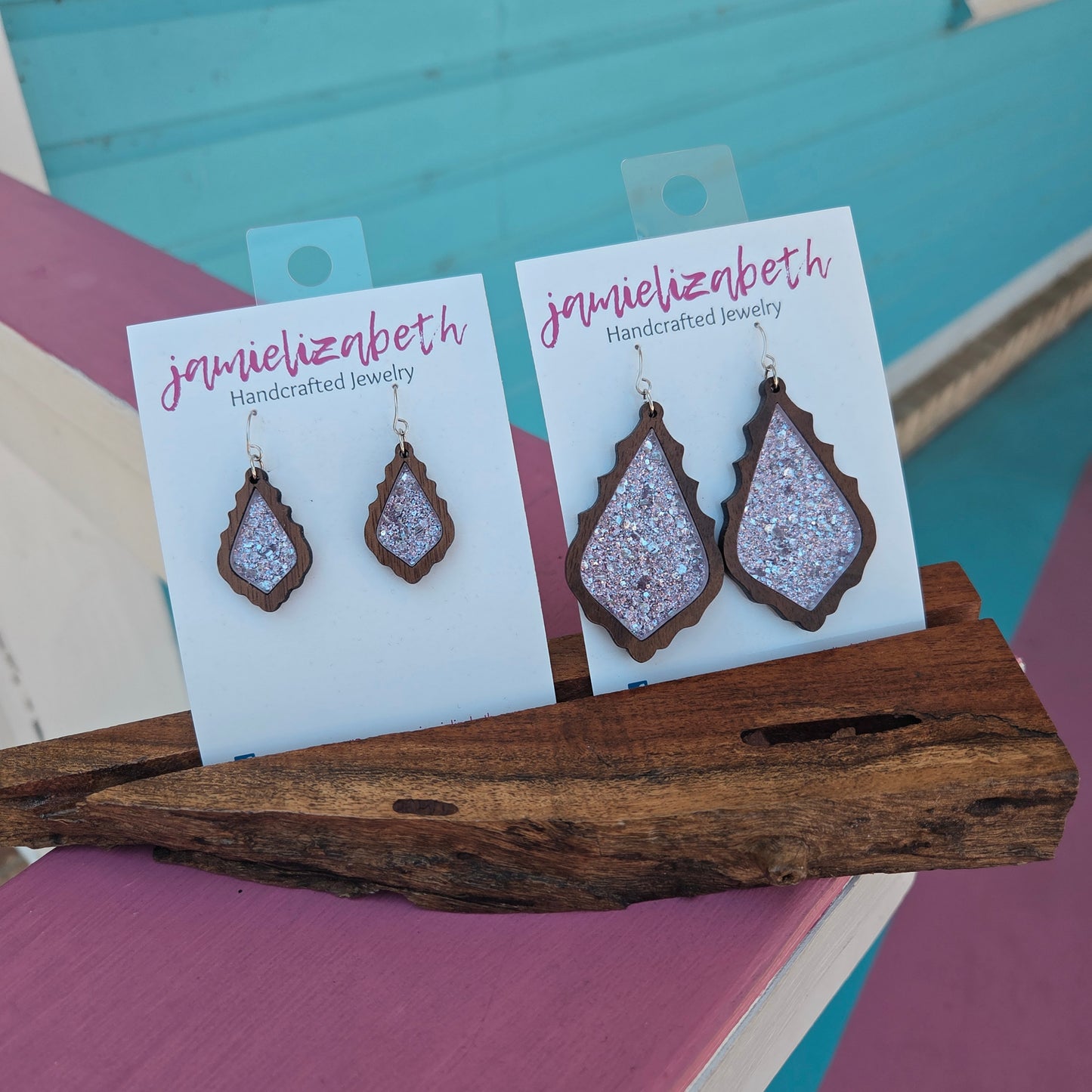 Jamielizabeth Lilac Glitter Earrings
