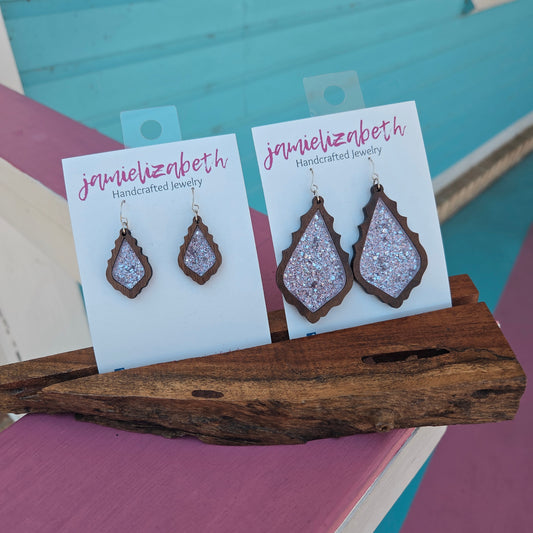 Jamielizabeth Lilac Glitter Earrings