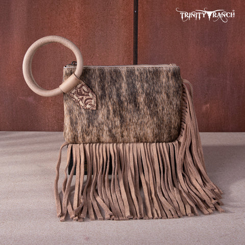 Trinity Ranch Hair on Hide Ring Wristlet