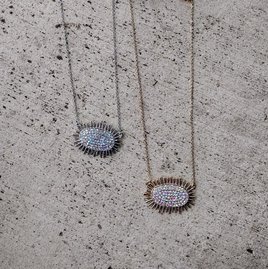 Sunburst Rhinestone Necklace